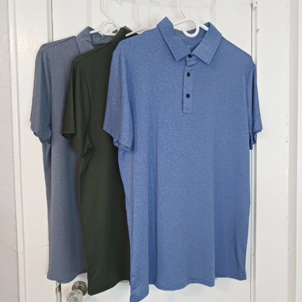 3 Teialeo Lightweight Polo Shirts SZ Small EUC - Picture 1 of 4